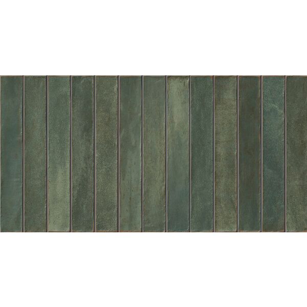 Mykonos Easy Long Green mat (PRC) gres 32x62.5 - matowy gres do kuchni i łazienki