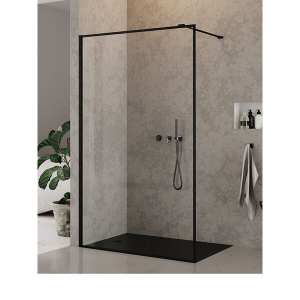 new trendy new modus black kabina walk-in. szkło czyste 8mm 120x200 (exk-0108) 