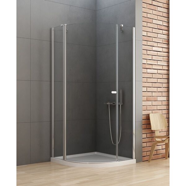 new trendy new soleo kabina półokrągła r55. szkło czyste 6mm 80x80x195 (k-0415) 