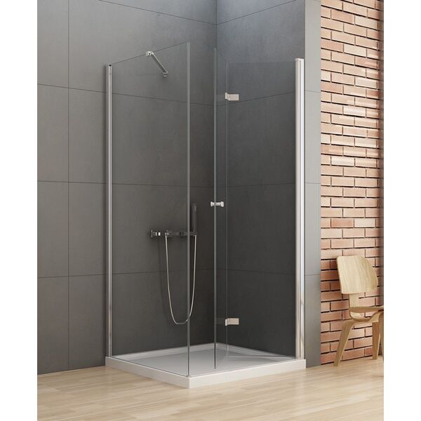 new trendy new soleo kabina prostokątna prawa. szkło czyste 6mm 90x80x195 (d-0153a/d-0087b) 