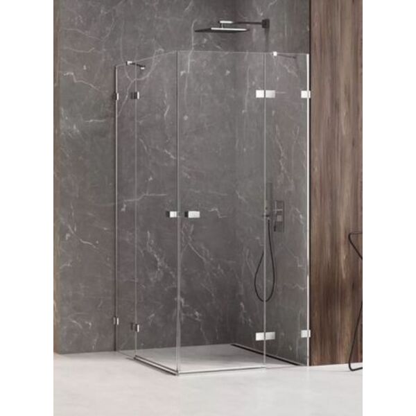 new trendy avexa kabina prostokątna dwudrzwiowa. szkło czyste 6mm 100x90x200 (exk-1526) 