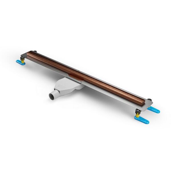 new trendy odwodnienie liniowe visio slim copper 100 z rusztem szczotkowanym w kolorze miedzianym (ol-0100) 