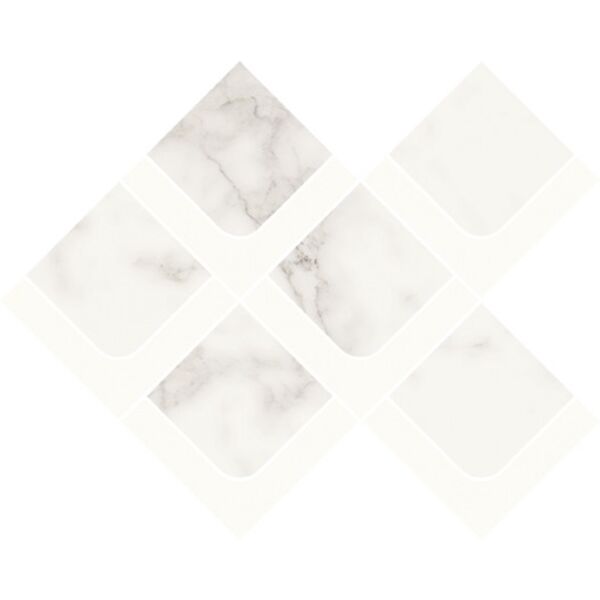 zdjęcie opoczno silver wish white satin mozaika 29.7x37.2 