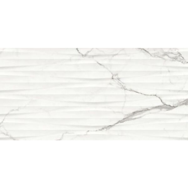 zdjęcie opoczno ginevra white glossy structure płytka ścienna 29.8x59.8