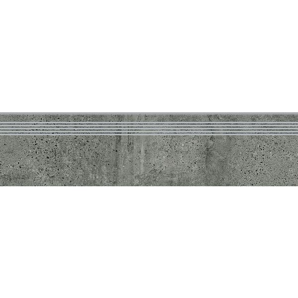 opoczno newstone graphite stopnica 29.8x119.8 płytki imitujące kamień prostokątne do salonu grafitowe