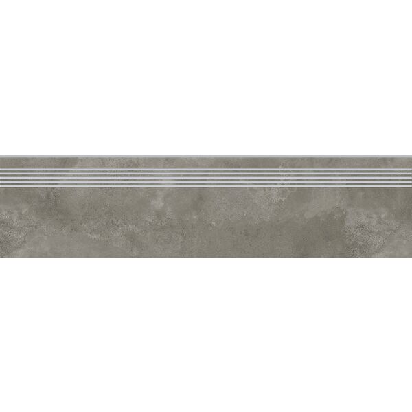 opoczno quenos grey stopnica 29.8x119.8 płytki imitujące beton na schody 30x120 antypoślizgowe r10