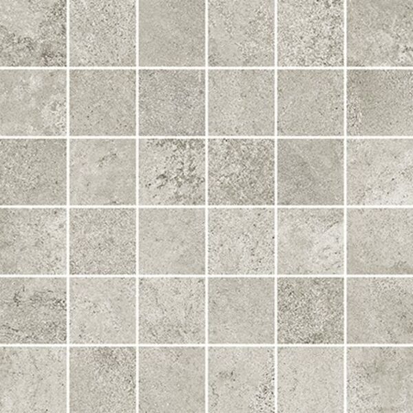 opoczno quenos light grey matt mozaika 29.8x29.8 płytki gres imitujące beton do salonu 30x30 szare