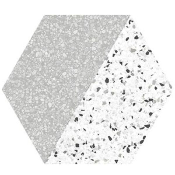 zdjęcie oset onil grey hexagon gres 20x24 