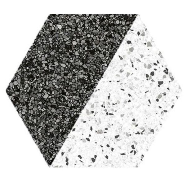 zdjęcie oset onil black hexagon gres 20x24 