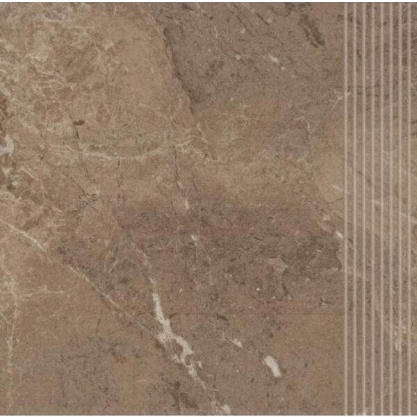 zdjęcie paradyż track brown mat stopnica prosta 30x30x0.78