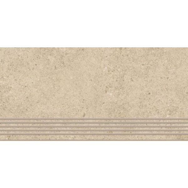 zdjęcie paradyż authority beige mat stopnica prosta nacinana 29.8x59.8