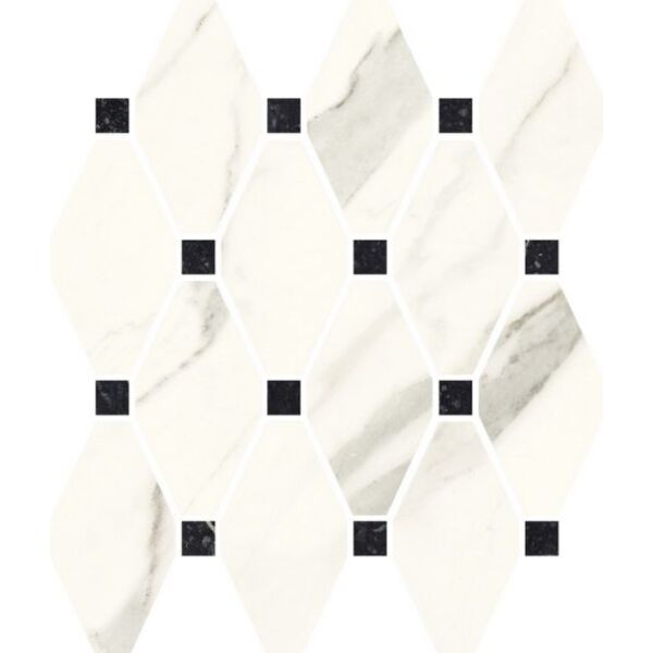 zdjęcie paradyż calacatta mozaika cięta mix poler 23.6x25.2