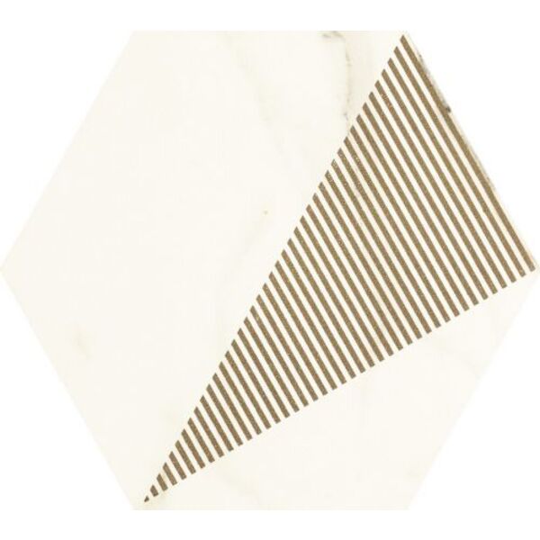 zdjęcie paradyż calacatta hexagon c mat dekor 17.1x19.8 