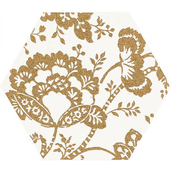 zdjęcie paradyż shiny lines gold c heksagon dekor 17.1x19.8