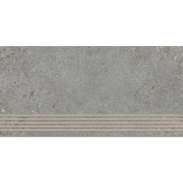 paradyż authority grey mat stopnica prosta nacinana 29.8x59.8 płytki paradyż (my way) imitujące beton do kuchni 30x60 szare