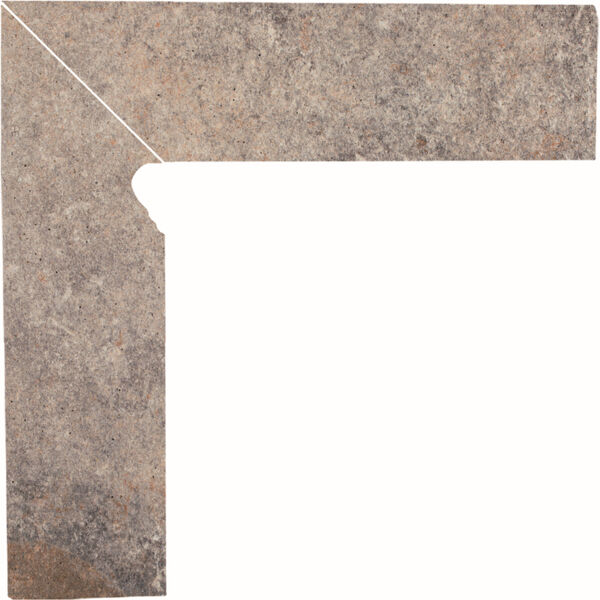 zdjęcie paradyż (wyprzedaż) viano grys cokół lewy 2 elem. 8.1x30 