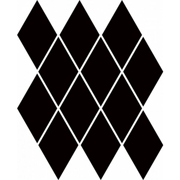 zdjęcie paradyż nero romb pillow uniwersalna mozaika gres 20.6x23.7