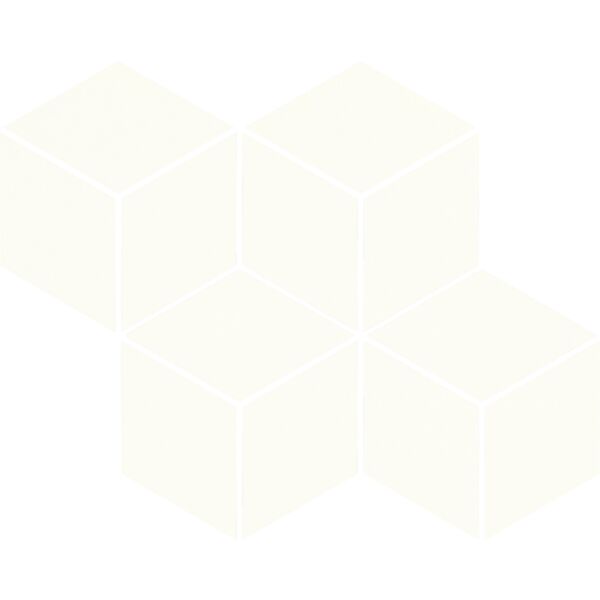 zdjęcie paradyż bianco romb hexagon uniwersalna mozaika gres 20.4x23.8