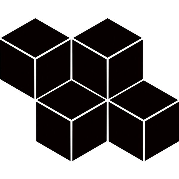 zdjęcie paradyż nero romb hexagon uniwersalna mozaika gres 20.4x23.8 