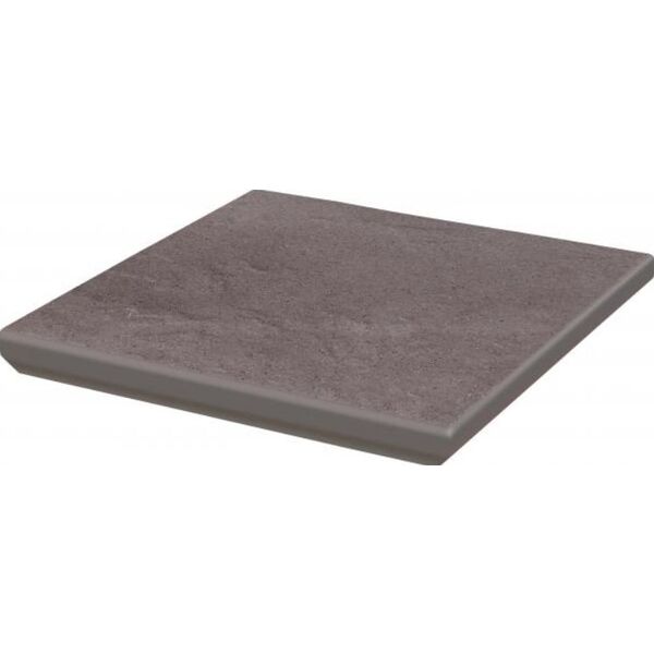 Paradyż Taurus Grys stopnica Narożna Kapinos 33x33x1.1 - duża stopnica klinkierowa matowa mrozoodporna