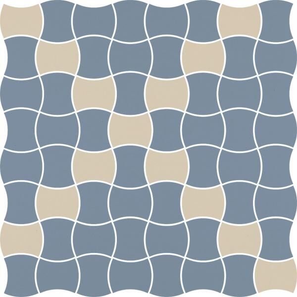 paradyż modernizm blue mix k.3.6x4.4 mozaika 30.86x30.86 płytki paradyż gres do salonu 30x30 matowe