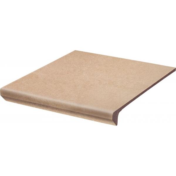 paradyż mattone sabbia beige stopnica prosta kapinos 30x33 płytki z klinkieru na taras antypoślizgowe r10 o grubości 6 do 8 mm