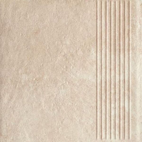 paradyż scandiano beige stopnica prosta 30x30x0.85 płytki paradyż z klinkieru imitujące kamień na schody o grubości od 8 do 10 mm