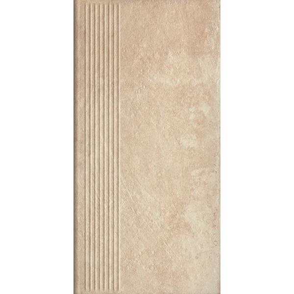 paradyż scandiano beige stopnica prosta 30x60x0.85 płytki imitujące kamień do łazienki 30x60 beżowe o grubości od 8 do 10 mm