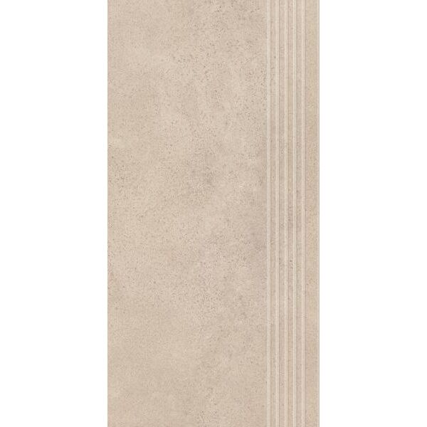 paradyż silkdust light beige stopnica mat prosta nacinana 29.8x59.8 płytki paradyż imitujące beton na podłogę beżowe rektyfikowane