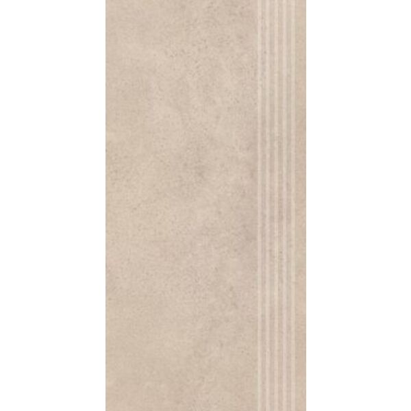 paradyż silkdust beige stopnica prosta nacinana półpoler 29.8x59.8 