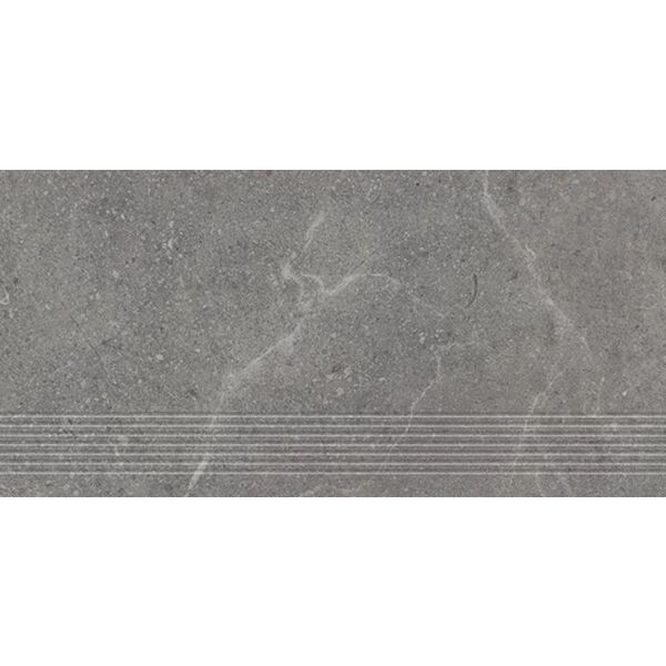 Paradyż Archicross Concrete Grey stopnica prasowana 29.8x59.8x0.8 - stopnica gresowa kamieniopodobna