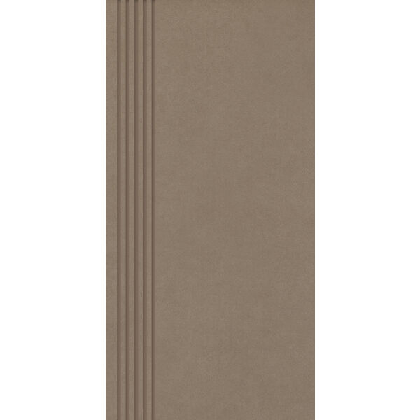 zdjęcie paradyż intero mocca stopnica prosta nacinana mat 29.8x59.8