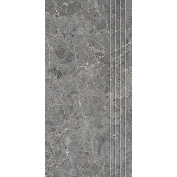 Paradyż Archicross Stone Grey stopnica mat prasowana 29.8x59.8x0.8 - stopnica gresowa na zewnątrz