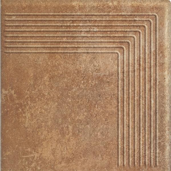 zdjęcie paradyż scandiano rosso stopnica narożna 30x30 