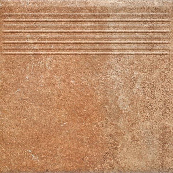 zdjęcie paradyż scandiano rosso stopnica prosta 30x30 