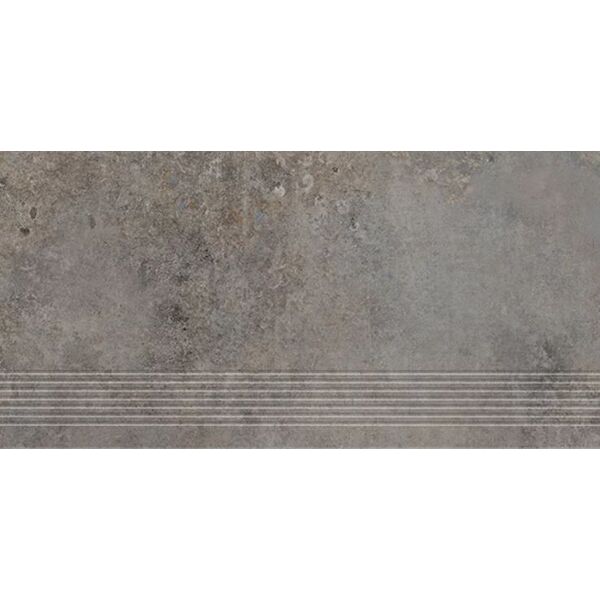 Paradyż Archicross Concept Grey stopnica prasowana 29.8x59.8 - szara stopnica gresowa imitująca beton
