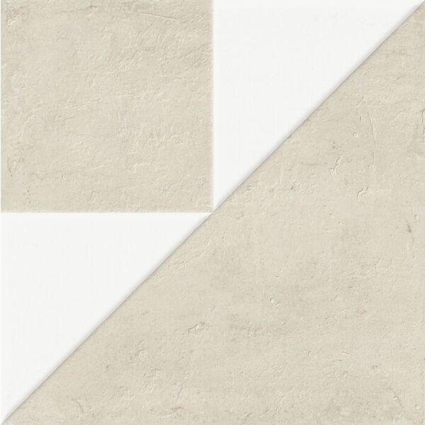 Peronda Kora White Decor White LT gres 22.3x22.3 (43733) - duży gres łazienkowy i kuchenny
