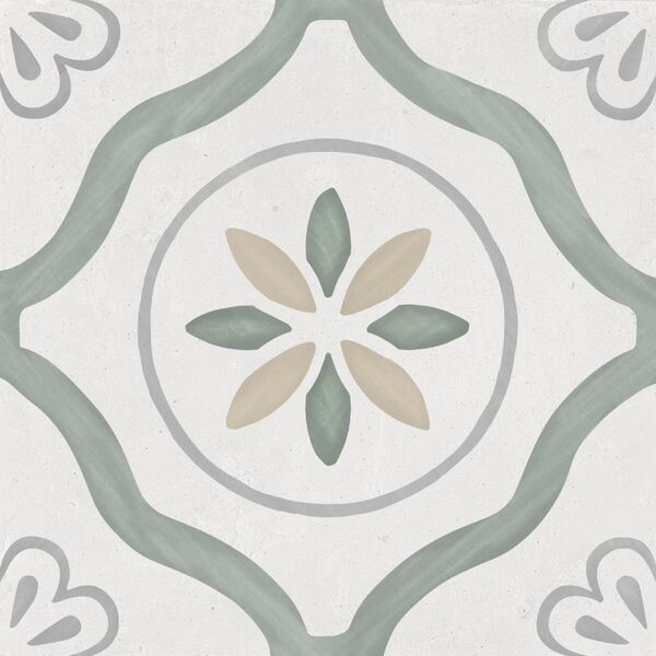 Peronda (wyprzedaż) Sirocco Green Petals gres 22.3x22.3 (36157) - hiszpański gres podłogowy