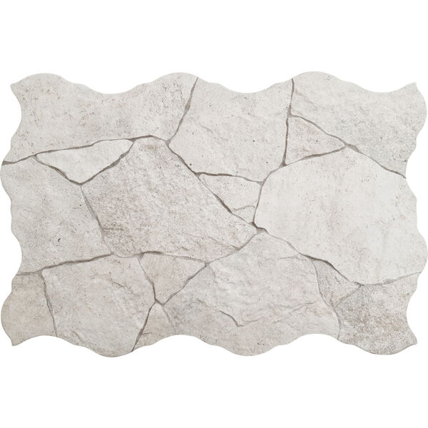 Realonda Borgogna White Flagstone gres 44x66 - gres matowy łazienkowy i kuchenny kamieniopodobny
