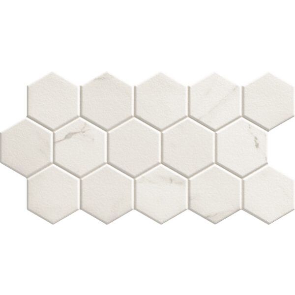 realonda hex calacatta gres 26.5x51 płytki realonda imitujące marmur do kuchni białe