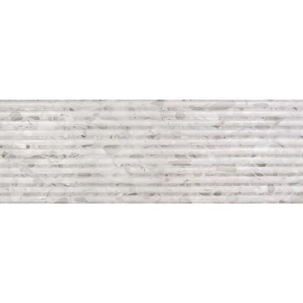 realonda fluted terrazo white płytka ścienna 40x120 płytki gres na ścianę białe rektyfikowane strukturalne