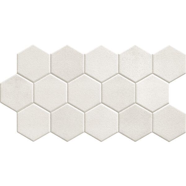 Realonda (wyprzedaż) Hex White gres 26.5x51 - gres heksagonalny na podłogę