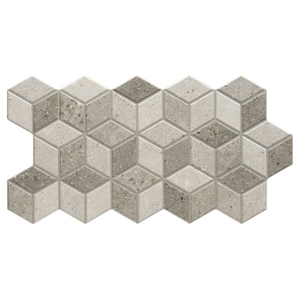 realonda rhombus stone grey gres 26.5x51 płytki gres heksagonalne do łazienki na podłogę matowe geometryczne