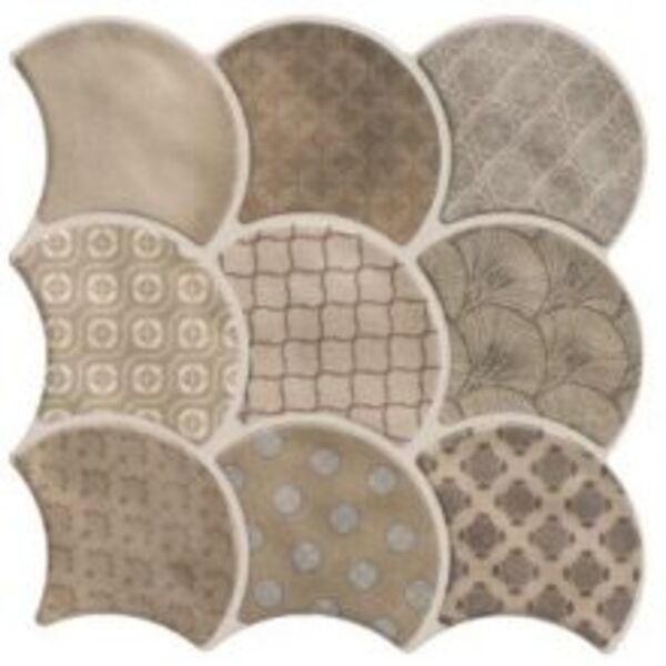 realonda scale boho taupe gres 30.7x30.7 płytki kwadratowe 30x30 patchwork