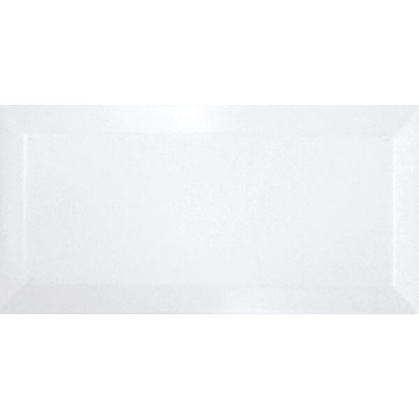 zdjęcie ribesalbes bisel blanco brillo płytka ścienna 7.5x15 