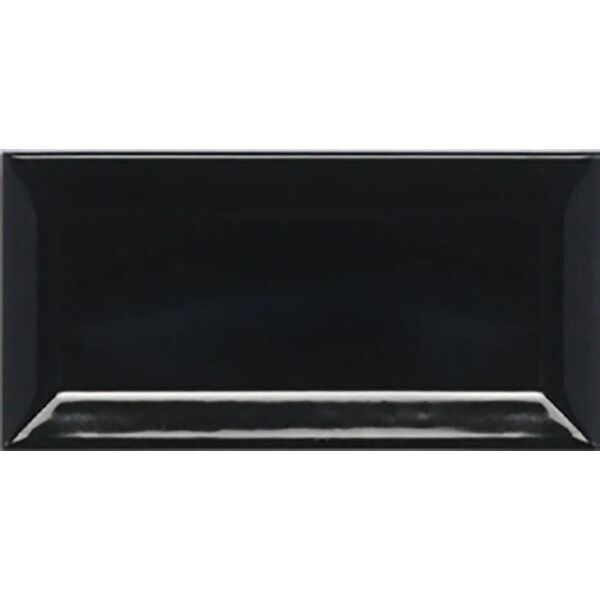 zdjęcie ribesalbes subway bisel negro brillo płytka ścienna 7.5x15 