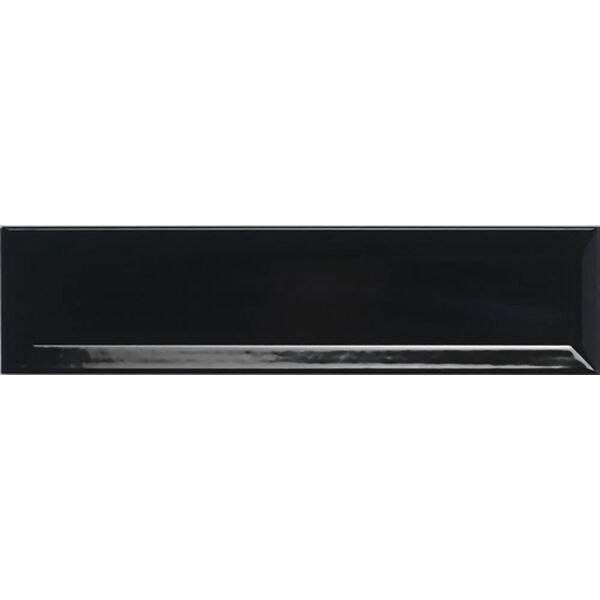 zdjęcie ribesalbes subway bisel negro brillo płytka ścienna 7.5x30 
