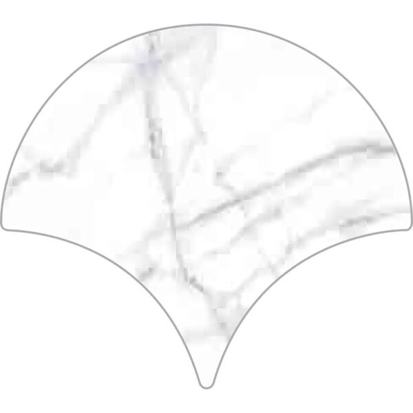 zdjęcie ribesalbes shaped marble drop carrara gloss płytka ścienna 15x17.3