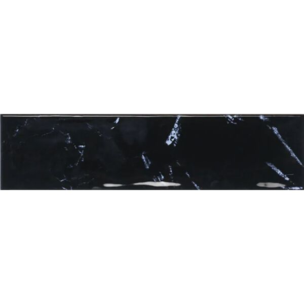 zdjęcie ribesalbes nero marquina gloss płytka ścienna 7.5x30 