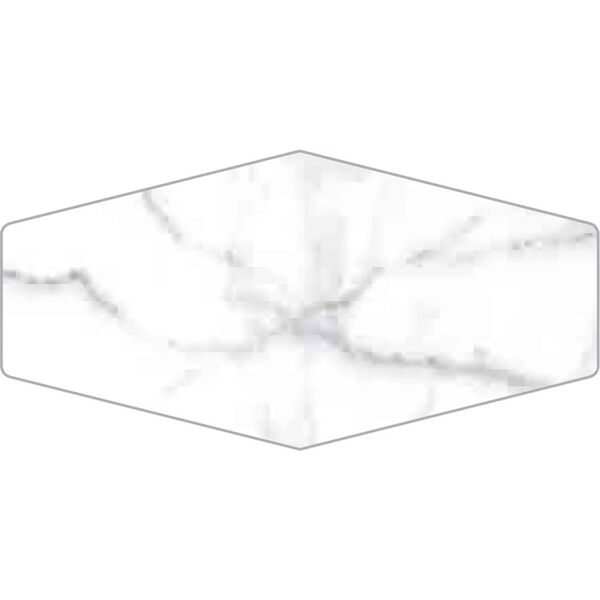 zdjęcie ribesalbes shaped marble hex carrara gloss płytka ścienna 10x20 